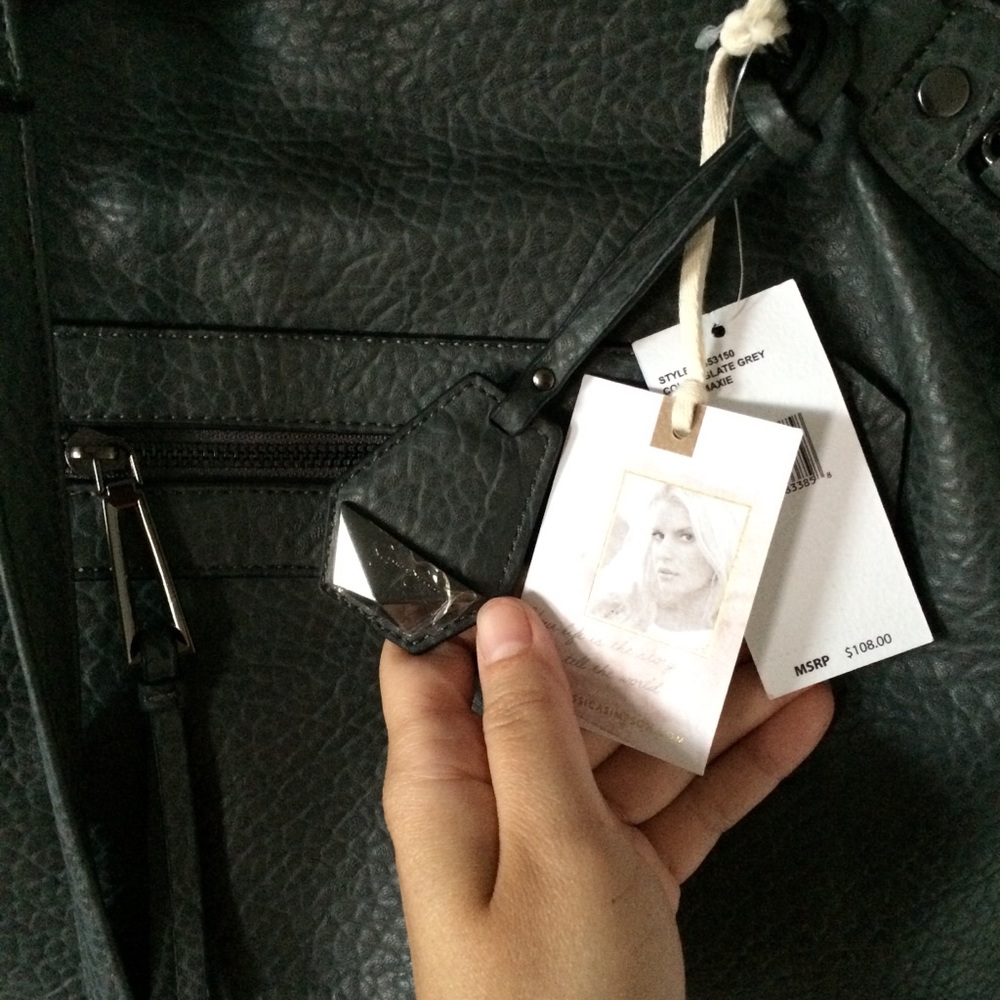 Jessica Simpson gray handbag - Picture 2 of 8